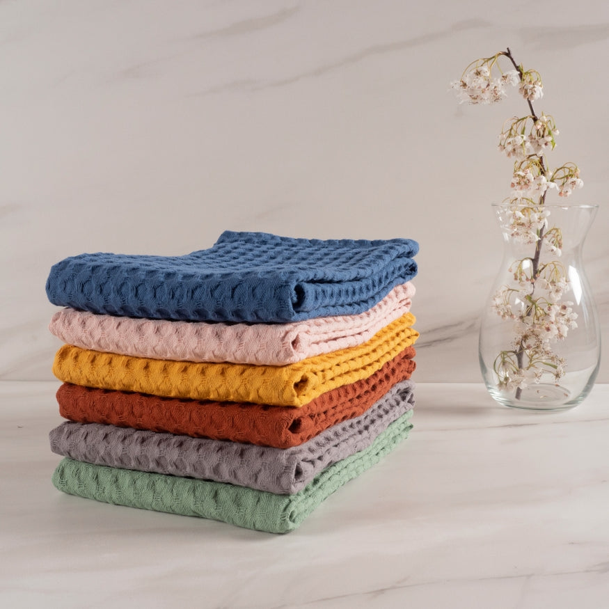 dishtowels s/3, monaco terry dutch blue