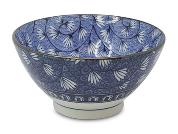 EMF Japanese Porcelain Ramen Bowl Ivy Arabesque 7"
