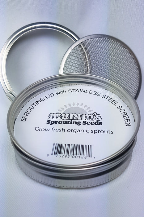 Mumm's Sprouting Lid With Stainless Steel Screen