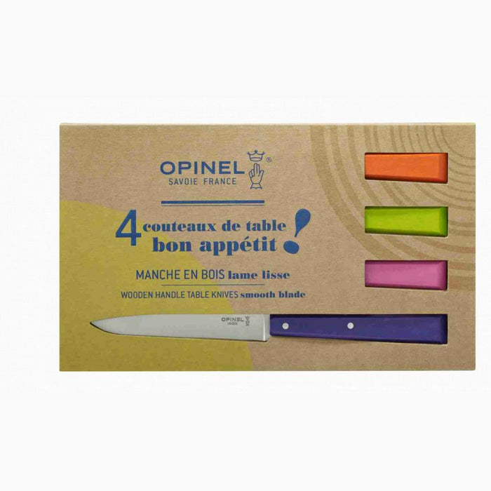 Opinel Set of 4 table knives N°125 Bon Appetit Pop