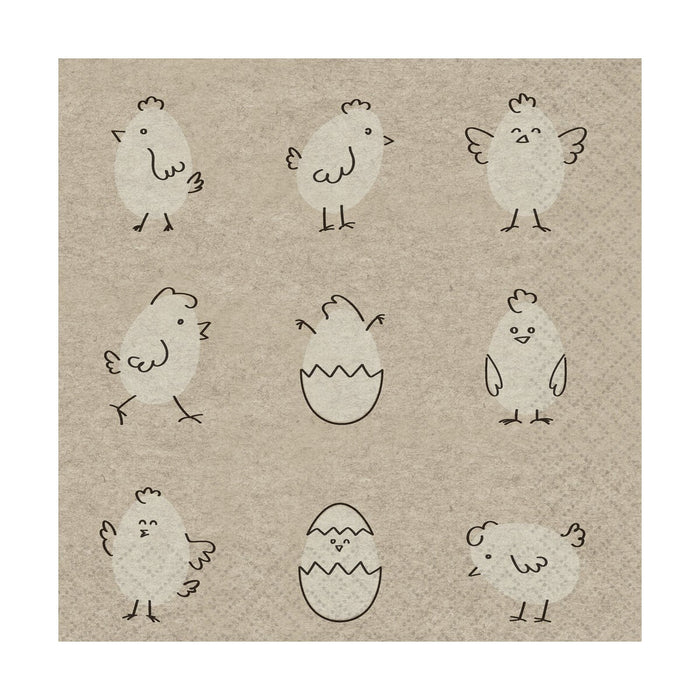 Paper Design Naturals Luncheon Napkin - Happy Eggs