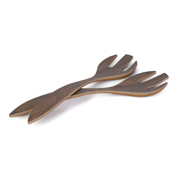 Brilliant Bamboo Walnut Salad Servers