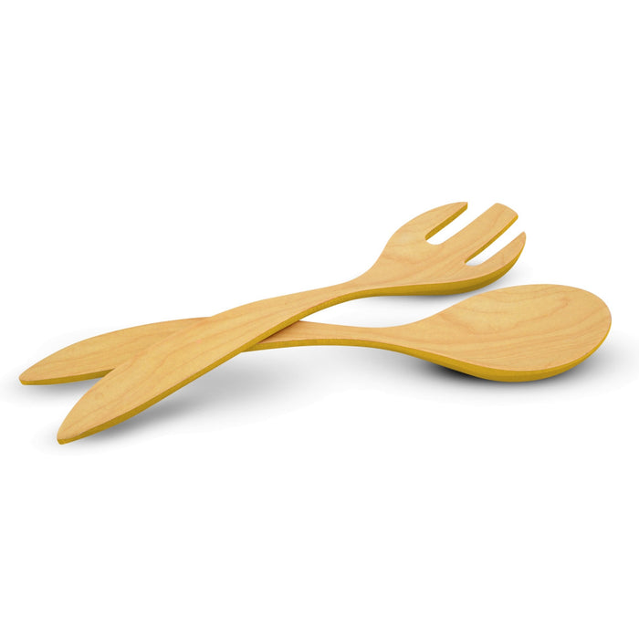 Brilliant Bamboo Maple Salad Servers