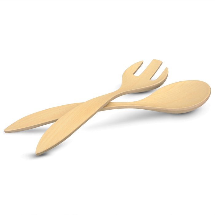 Brilliant Bamboo Maple Salad Servers