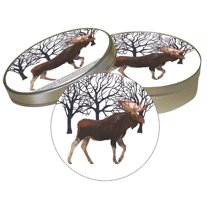 PPD Paper Coasters Winter Moose (12 Piece)