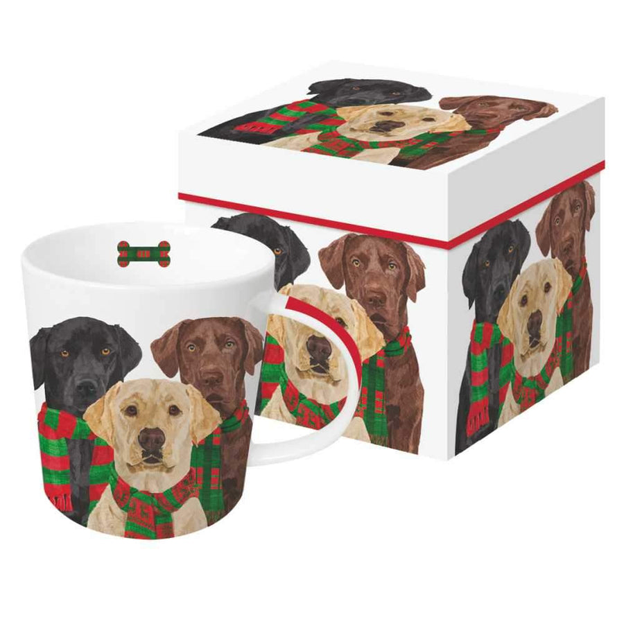 PPD New Bone China Mug In Giftbox Merry Labradors