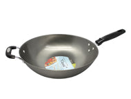 EMF Traditional Cast Iron Flat Bottom Wok 32CM