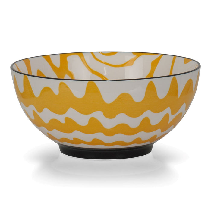 Chevron Biscotti Yellow Bowl 20CM