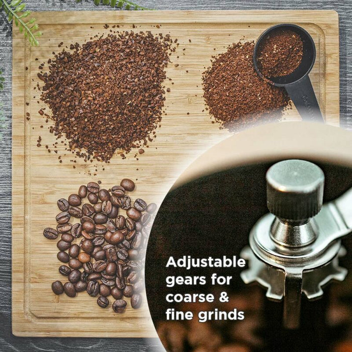 Grosche Ceramic Burr Coffee Grinder Bremen Black, 100g capacity