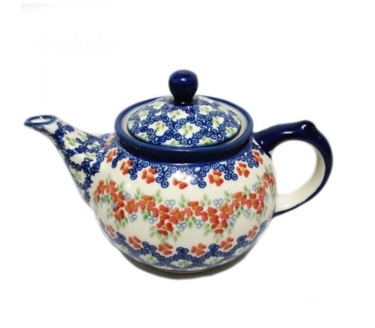 Polish Pottery Morning Teapot Poppy Meadow