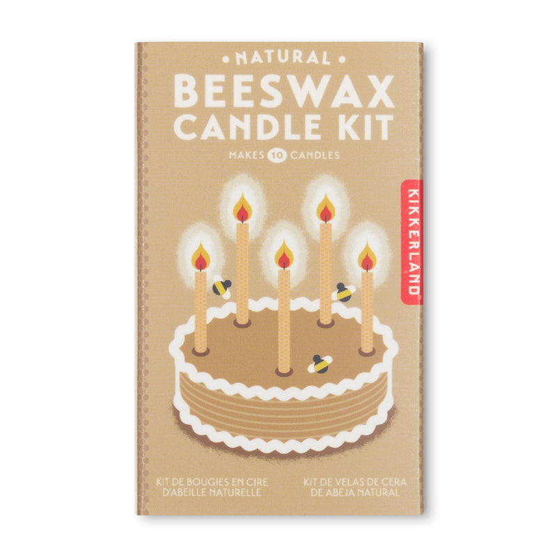 Kikkerland Natural Beeswax Birthday Candle Making Kit