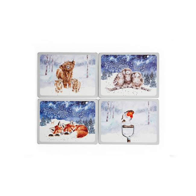 Pimpernel Wrendale Lunchmats -Winter Sky Set Of 4