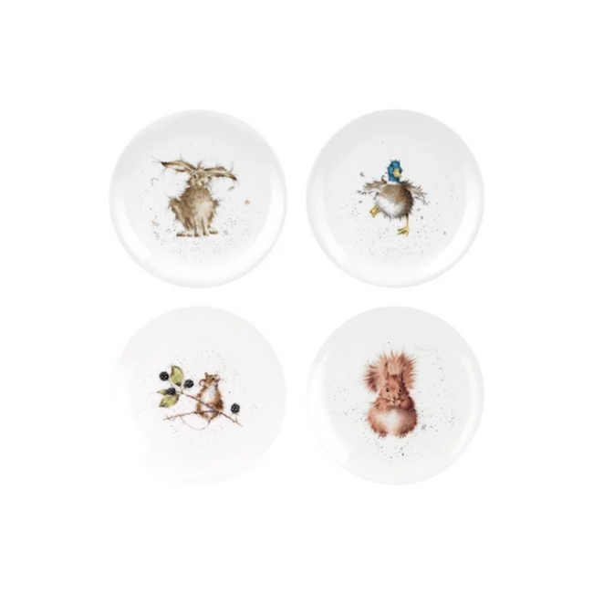 Wrendale Set Of 4 Coupe Plates 20 cm