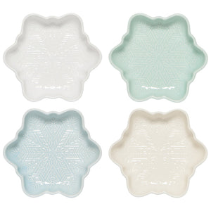 Danica Now Design Set Of 4 Shaped Dipping Dishes -  Snowflake