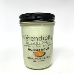The Serendipity Soy Candle Company 8 oz Mason Jar Candle Harvest Moon