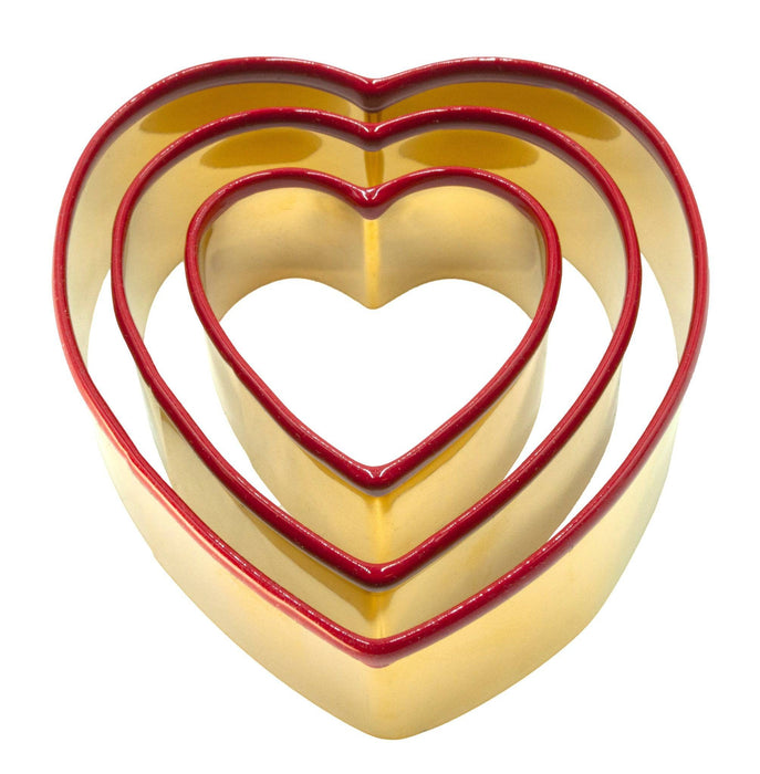 Set of 3 Cookie Cutters Red & Gold