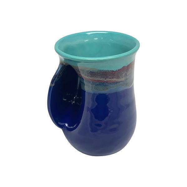 Clay In Motion Hand Warmer Mug Left Hand Mystic Water