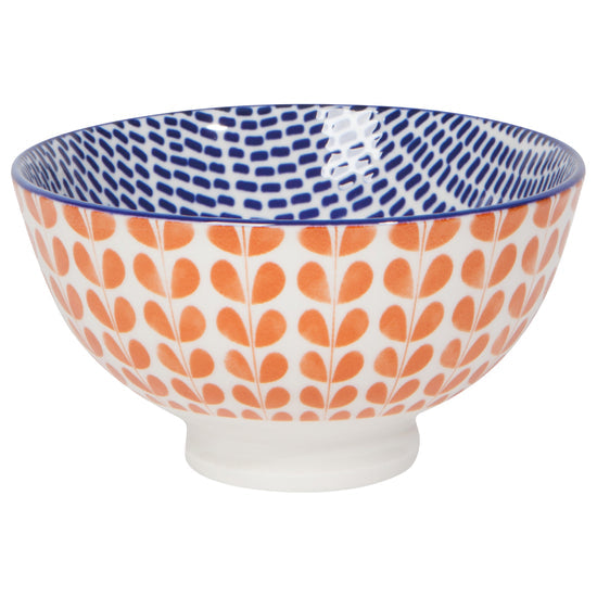Danica Now Design 4" Stamped Bowl Orange Blue Blossom