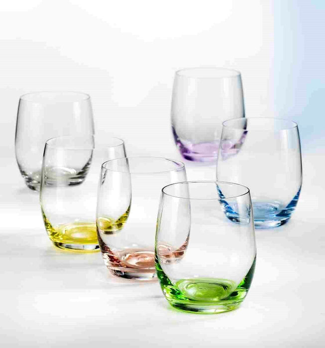 Bohemia Crystal Rainbow Old Fashioned Set Of 6 Assorted