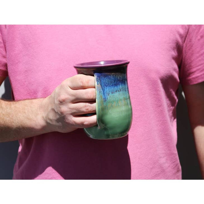 Clay In Motion Hand Warmer Mug Left Hand Cobalt Canyon