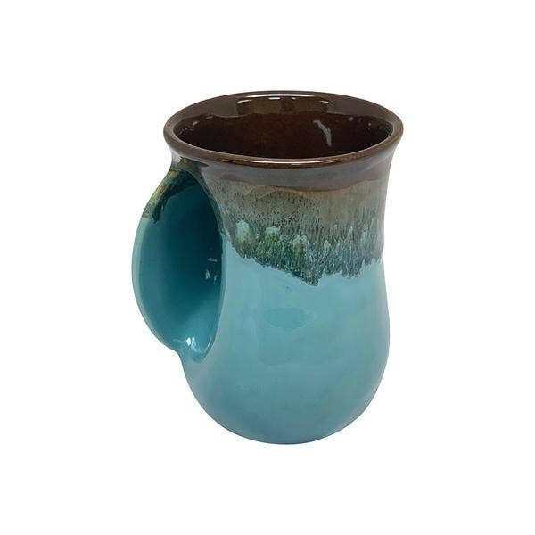 Clay In Motion Hand Warmer Mug Left Hand Ocean Tide