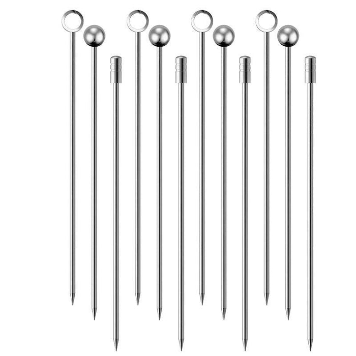 Oggi Set Of 12 Cocktail Picks Stainless Steel