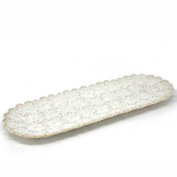 BIA Oblong Platter Bouquet  White