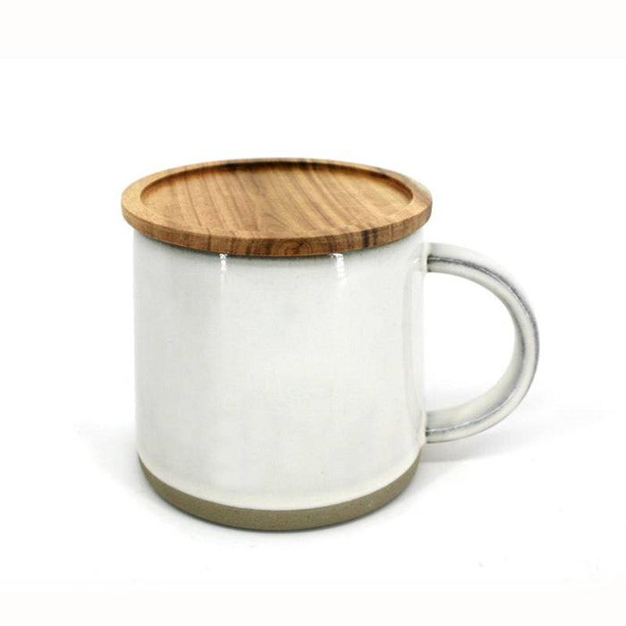 BIA Reactive Glaze Mug with Acacia Lid