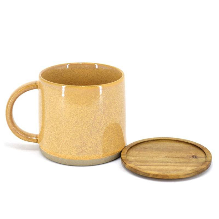 BIA Reactive Glaze Mug with Acacia Lid