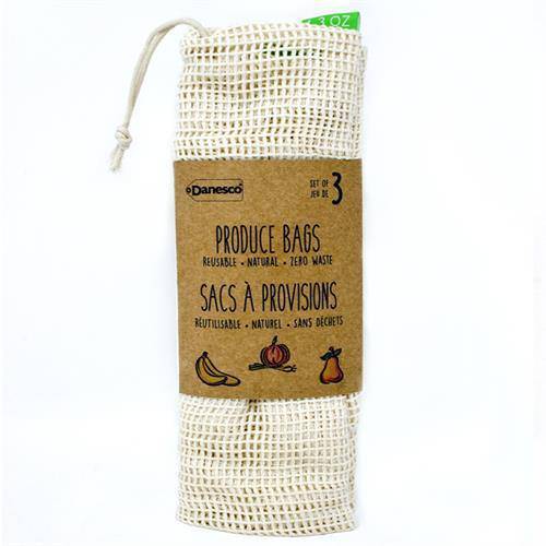 Danesco Produce Bags - Cotton Mesh Set of 3