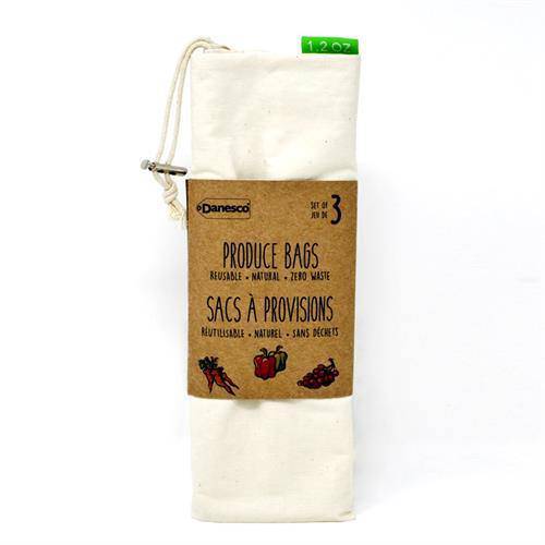 Danesco Produce Bags - Solid Cotton Set of 3