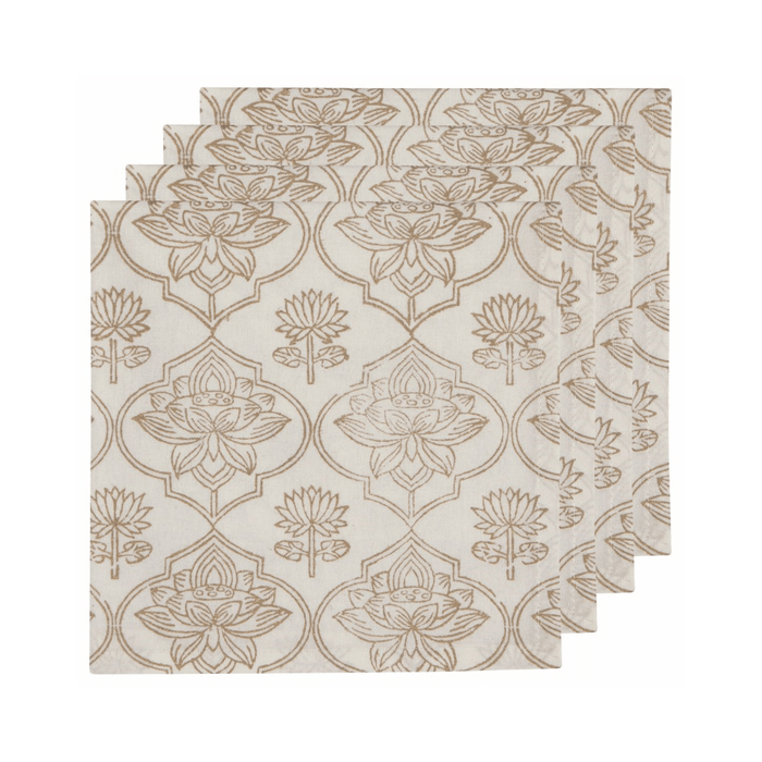 Danica Heirloom Block Print Napkins Set/4