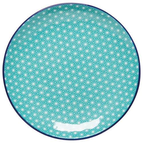 Danica Appetizer Plate Aqua Stars