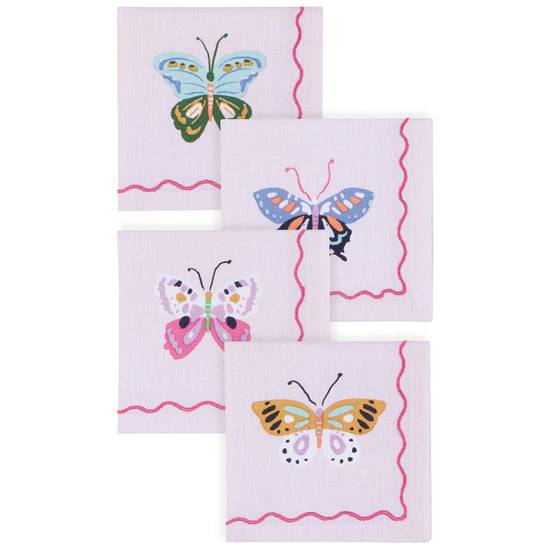 Danica Jubilee Cocktail Napkin Set Of 4 Flutter By