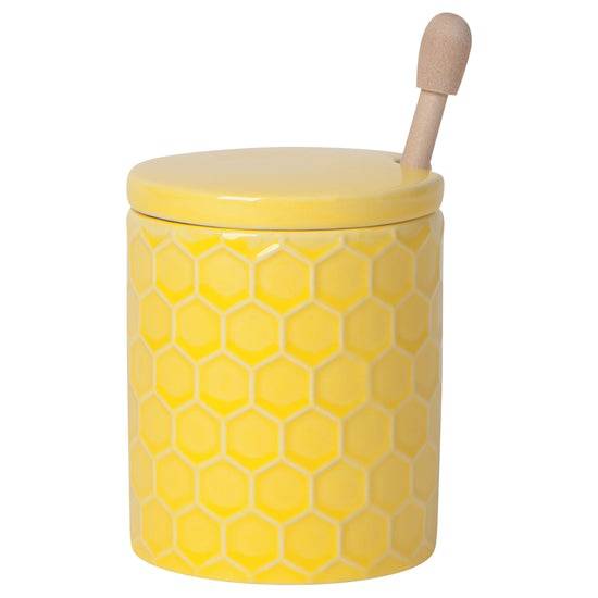 Danica Honey Pot With Dipper Honeycomb