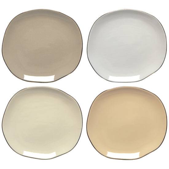 Danica Heirloom Appetizer Plate Set Pebble Flight Bundle Of 4