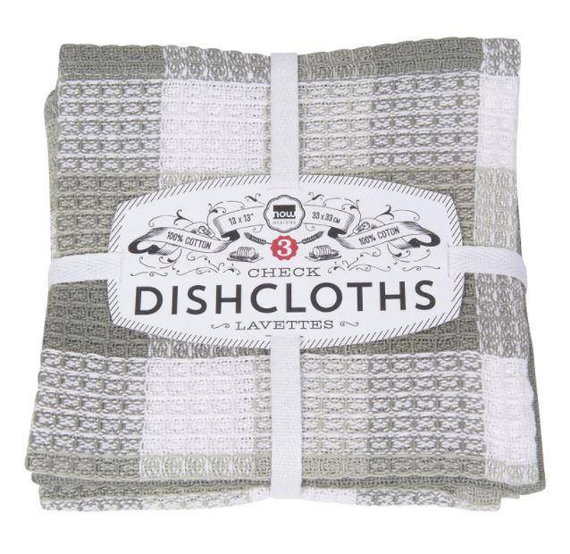 Danica Check Dishcloths S/3