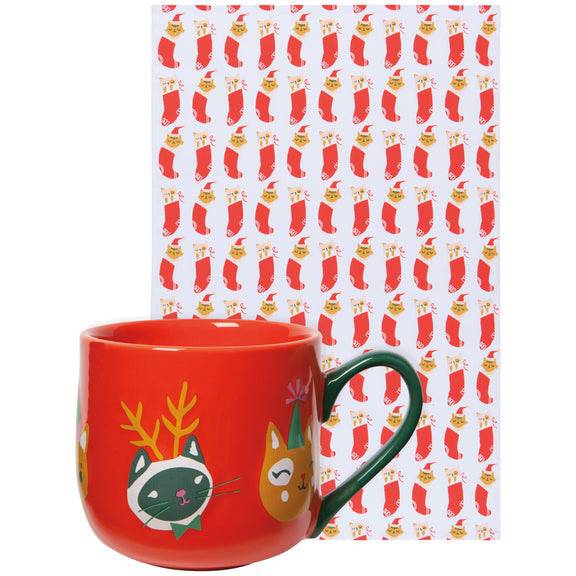 Danica Now Designs Mug and Towel Set of 2 - Let it Meow