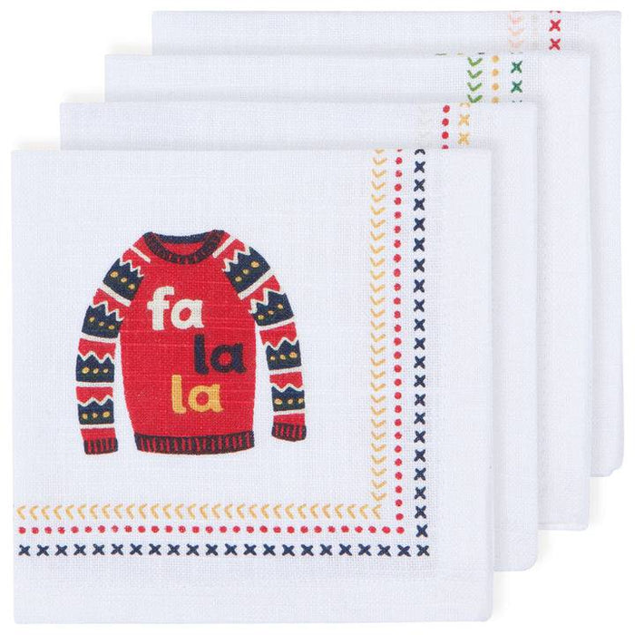 Danica Jubilee Cocktail Napkin Set Of 4 - Ugly Christmas Sweater