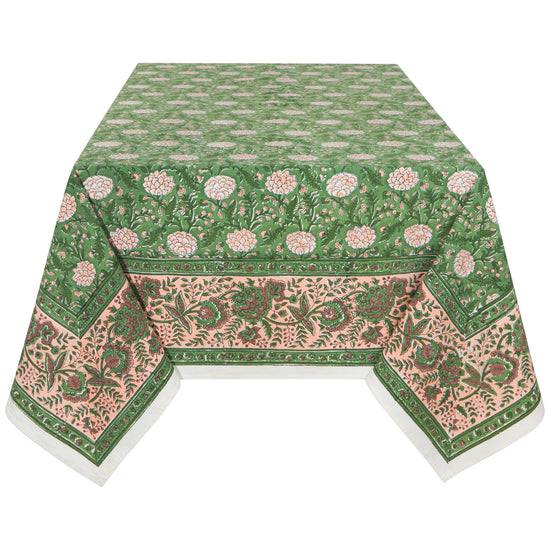 Danica Heirloom Block Print Tablecloth Peony