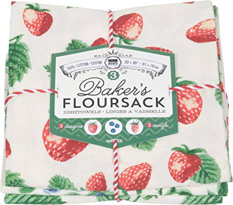 Danica Now Designs S/3 Floursack - Berry Patch