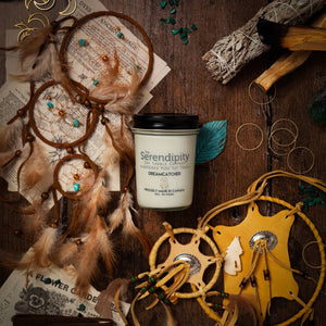 The Serendipity Soy Candle Company 8 oz Mason Jar Candle Dreamcatcher