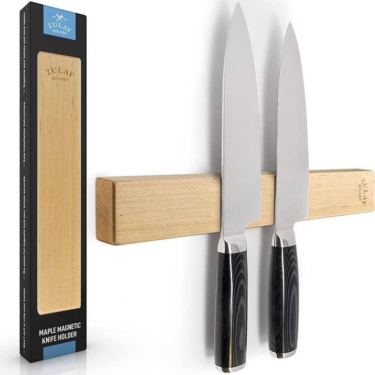 Zulay Bamboo Magnetic Knife Holder