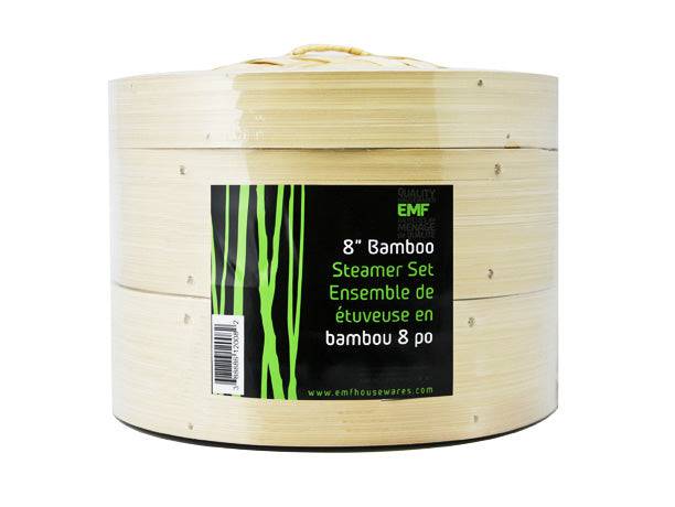 8" Bamboo Steamer Set