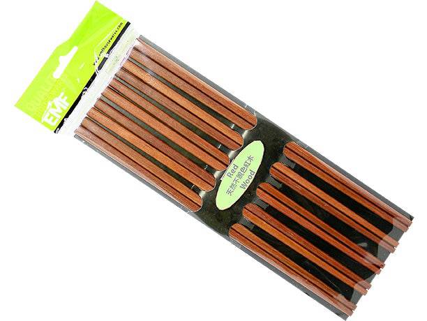 EMF Chopsticks Red Wood Set Of 5 Pair