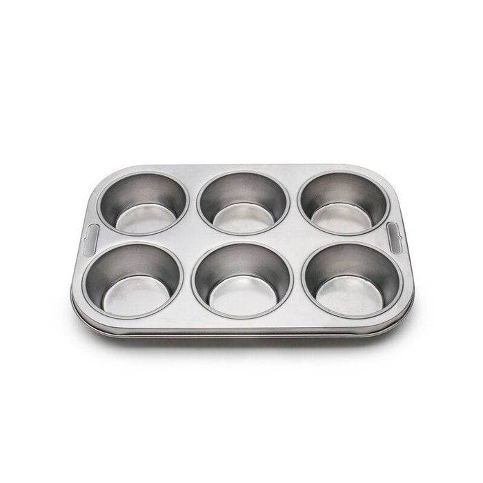 Fox Run Stainless Steel 6 cup Muffin Pan