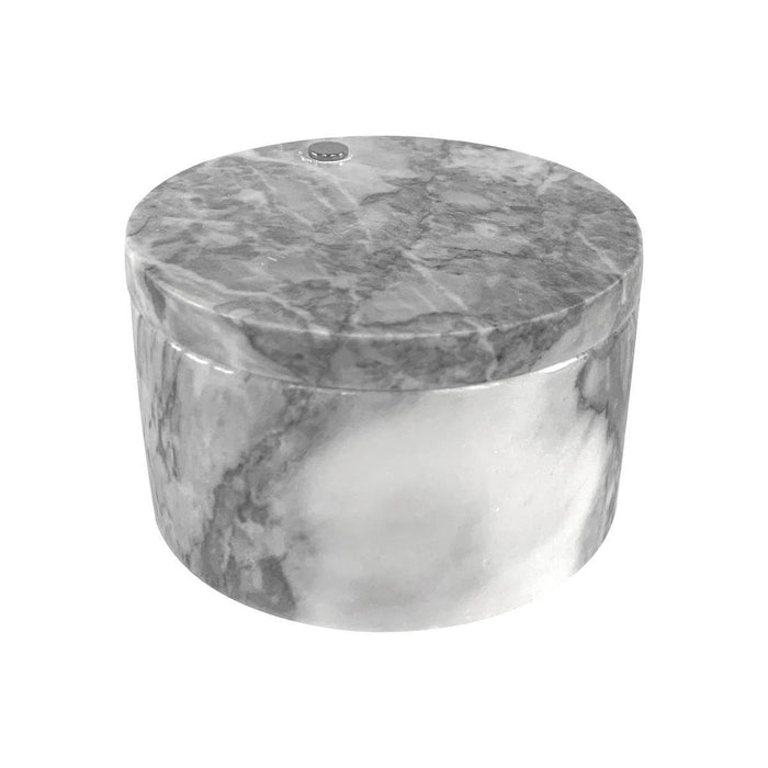 Foxrun Dual Compartment White Marble Salt Cellar