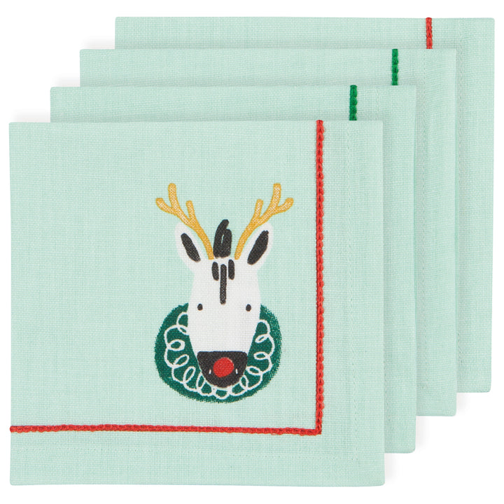Danica Jubilee Cocktail Napkin Set Of 4 - Rudolph Imposter
