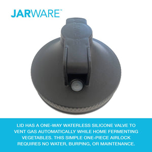 Jarware Multi-Purpose Mason Jar Lids Set Of 2 Black