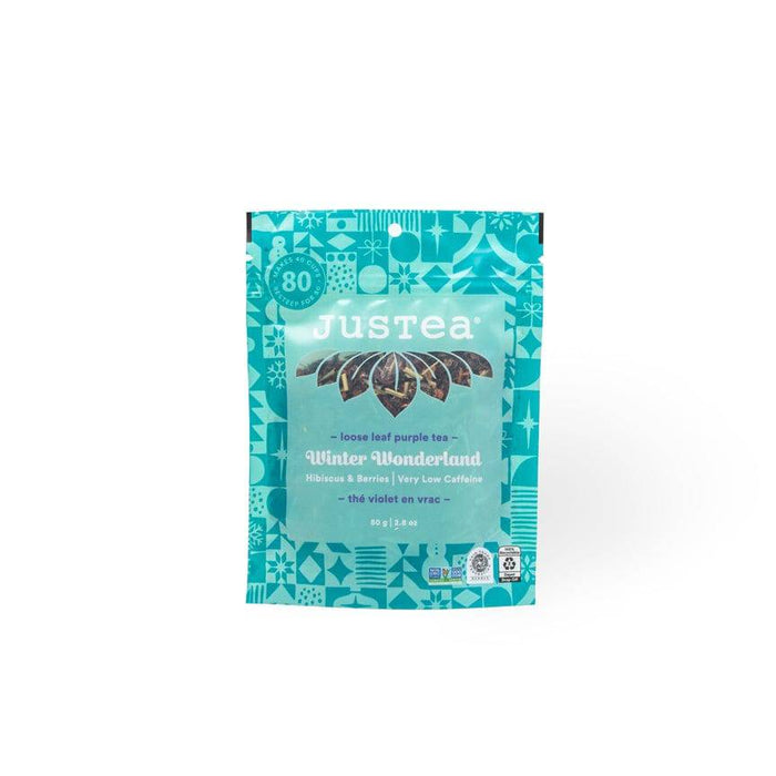 JUSTEA Loose Leaf Purple Tea Pouch Winter Wonderland